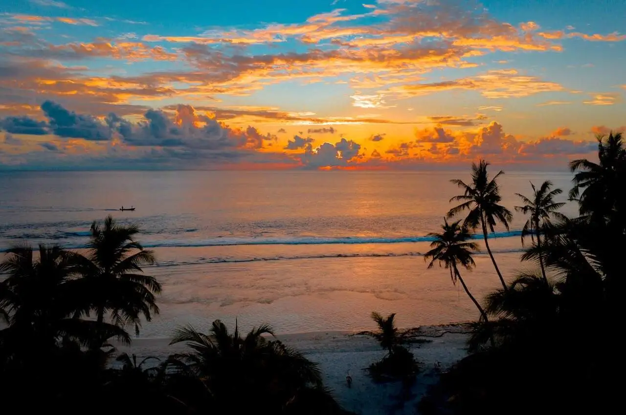 Views of the ocean from an island