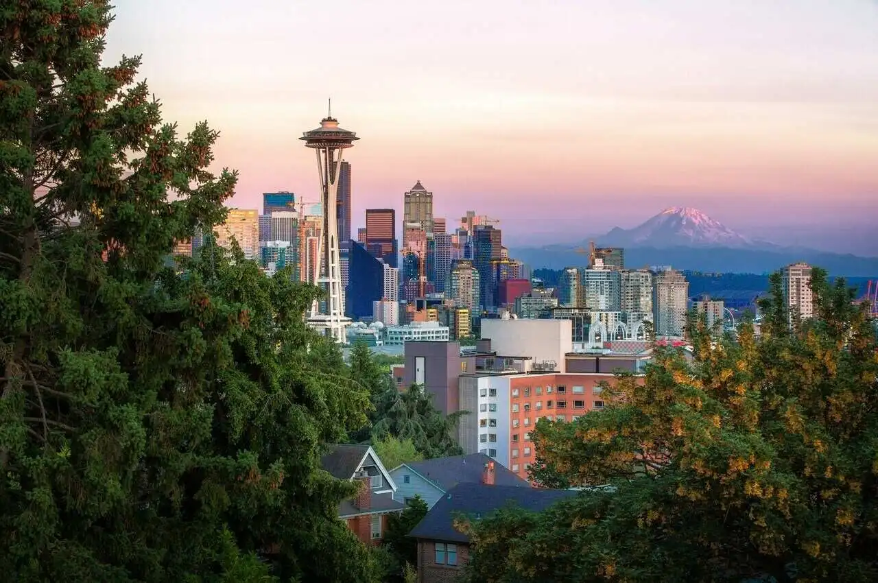 Enchanting views of the Space Needle in Seattle.
