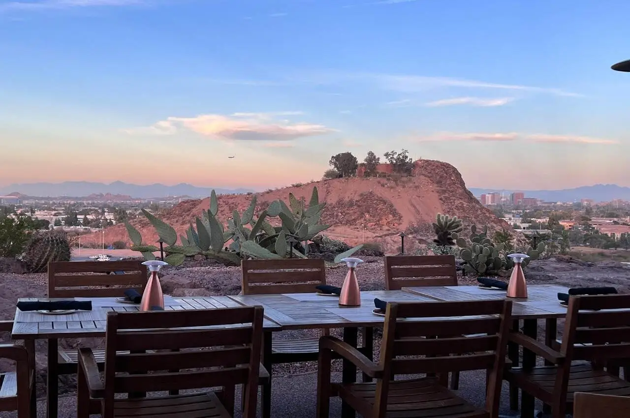 Stunning views from the high hill at the Top of the Rock restaurant