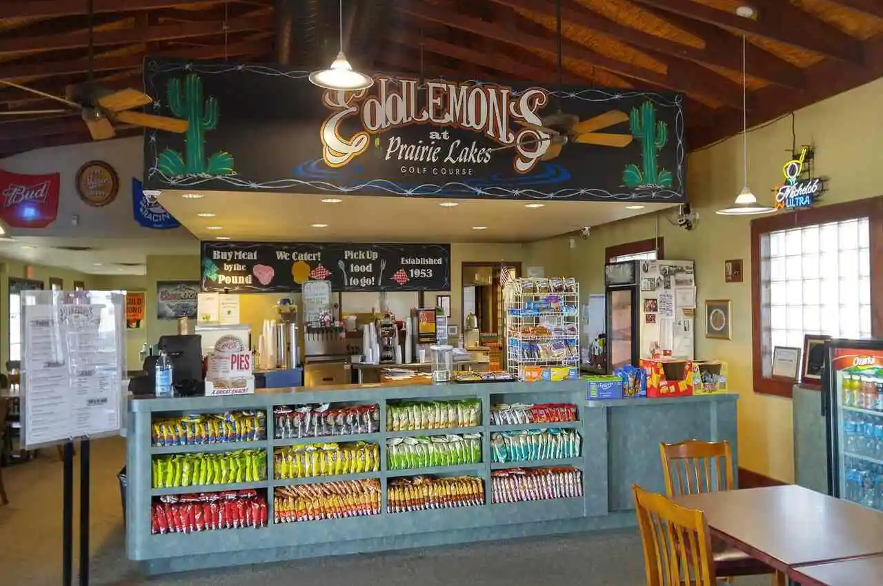 The dining area of Eddlemons’s Smokehouse restaurant