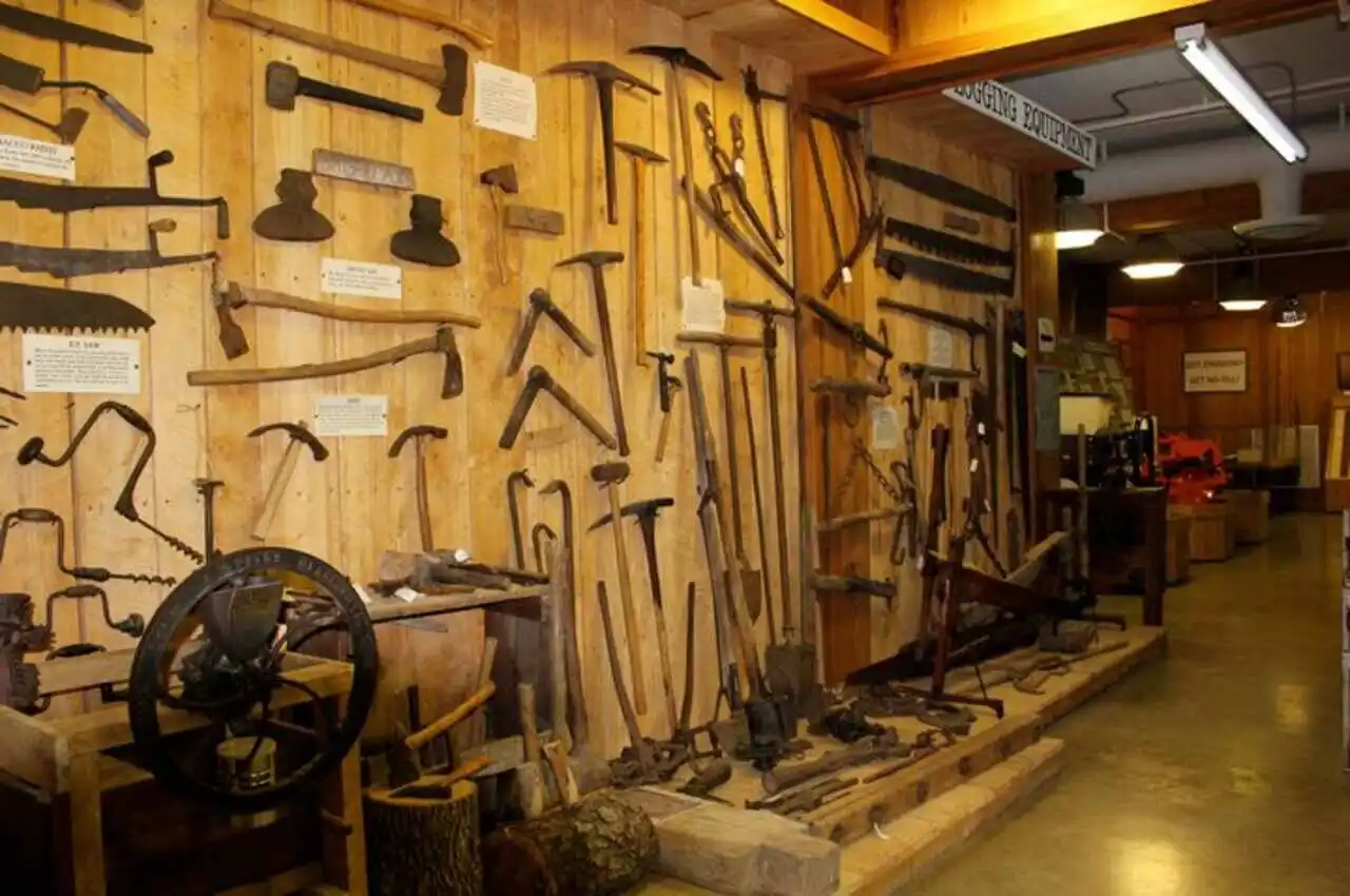 Traditional equipment used in agriculture in museum