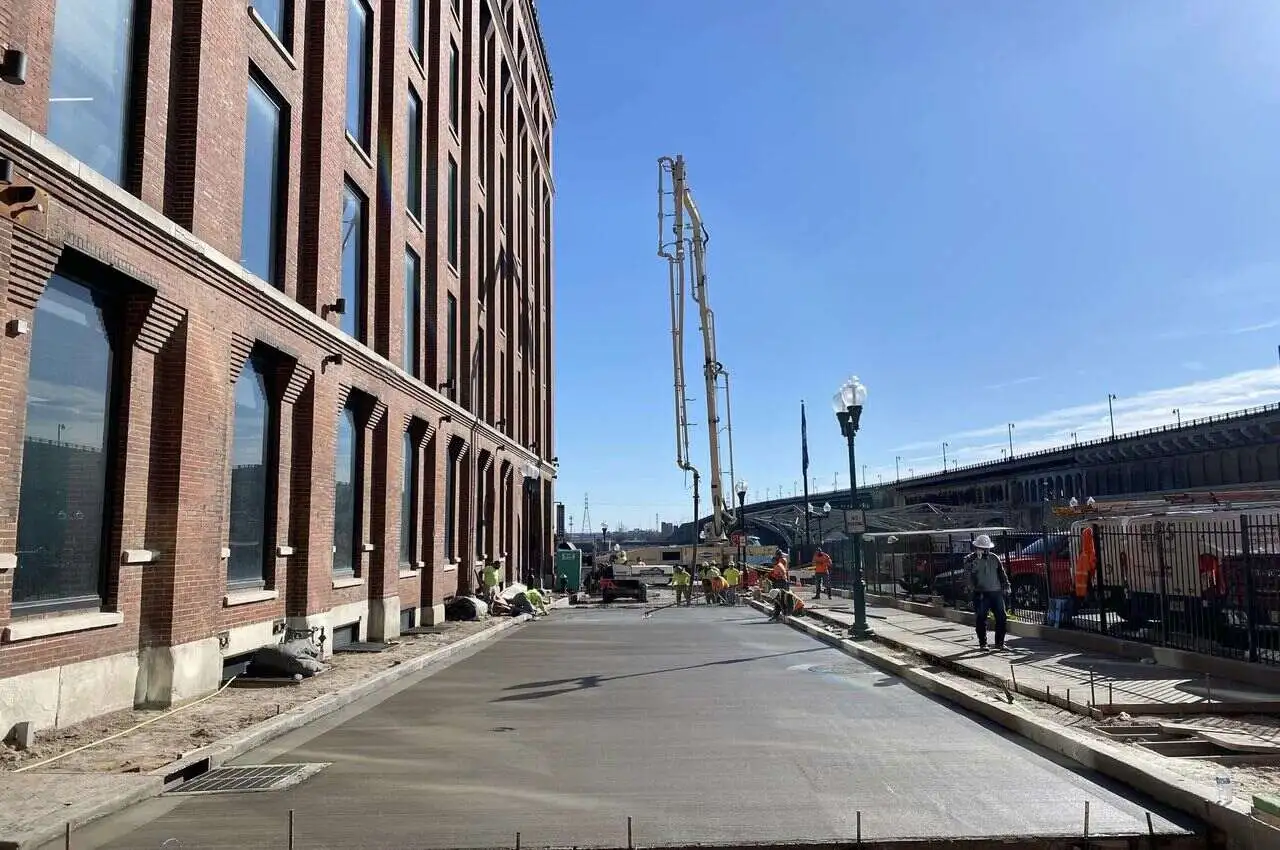 workers working on a construction site