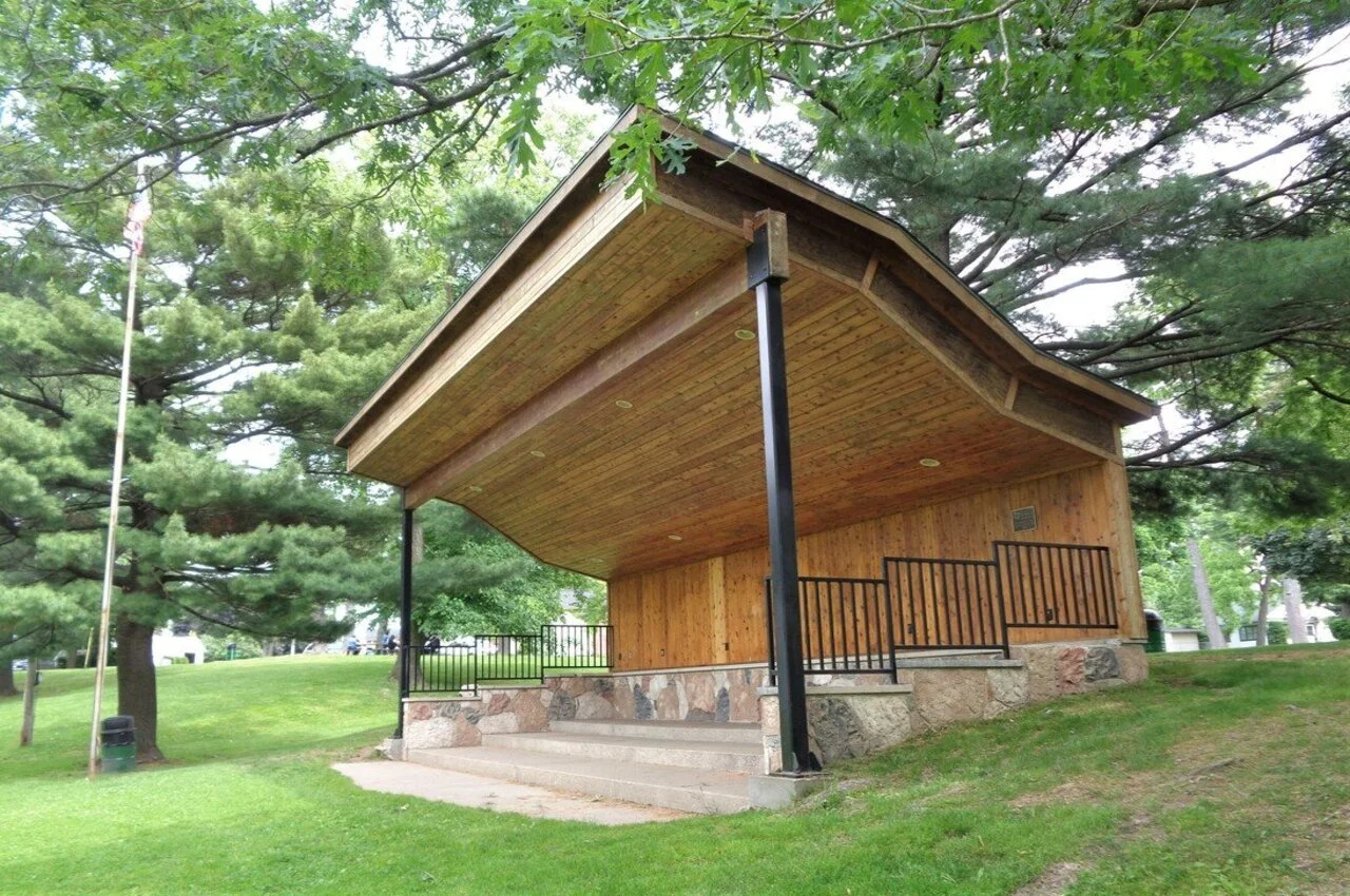 A shelter in a park.