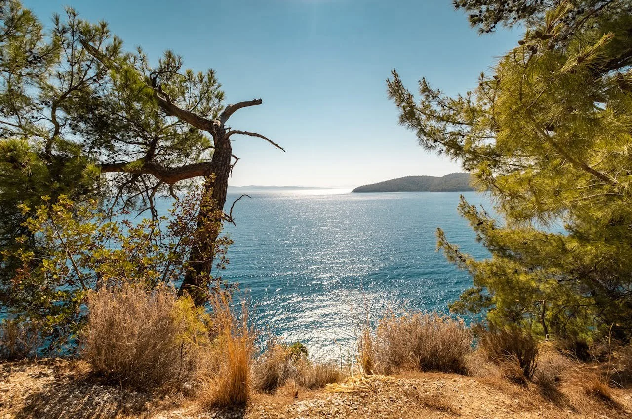 Sea view from an island.