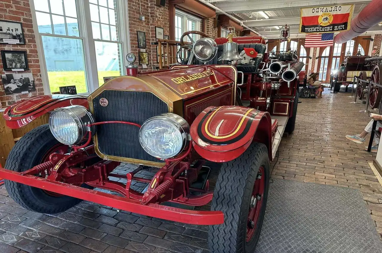 A vintage fire truck.