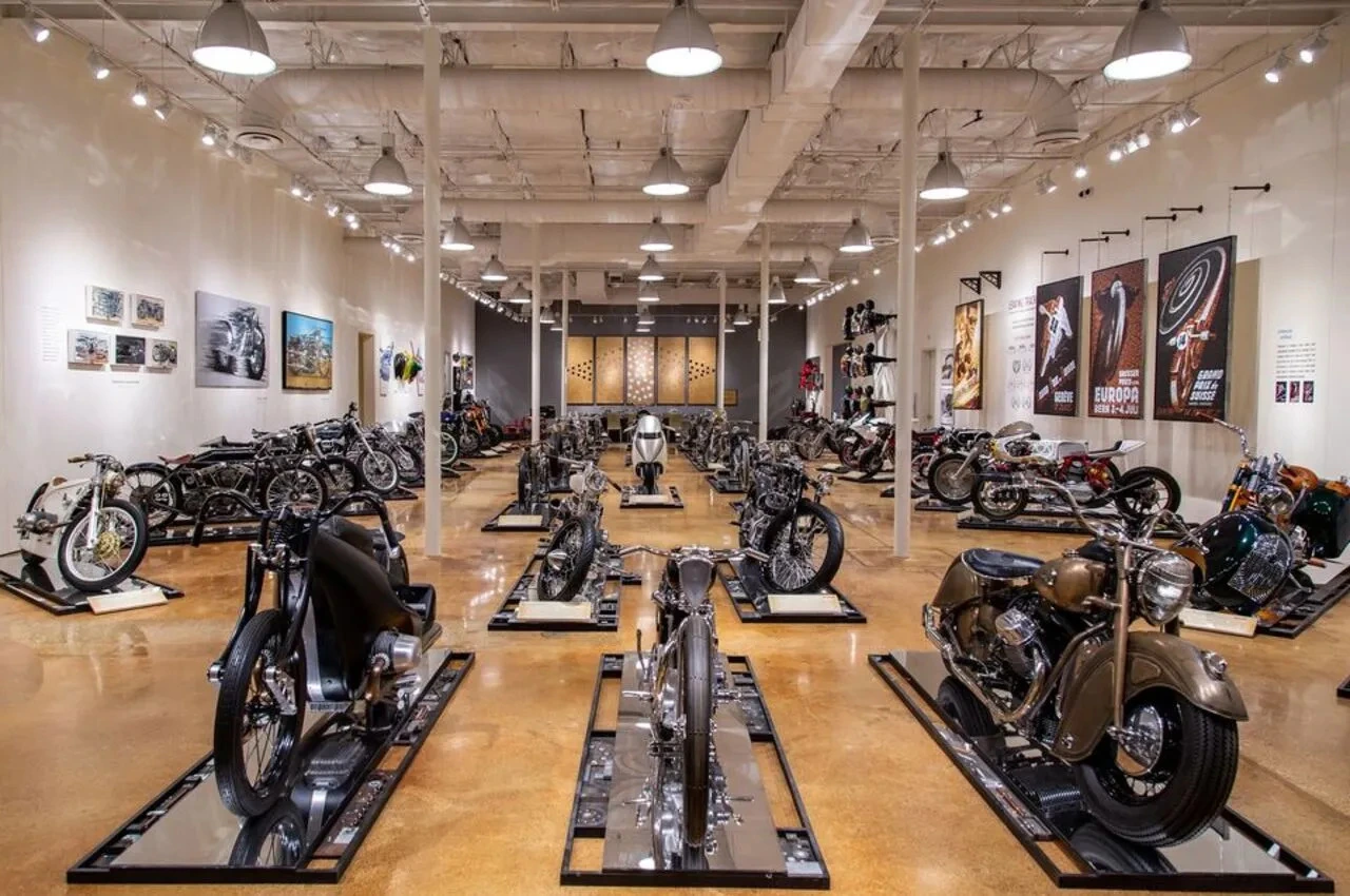 Different bikes in a museum.
