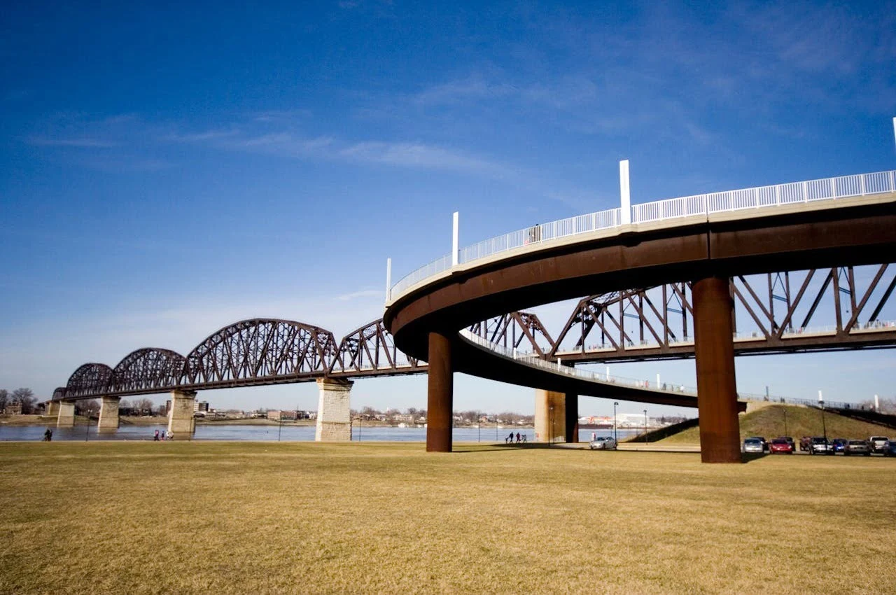 a bridge over a river. Among hidden gems in Louisville