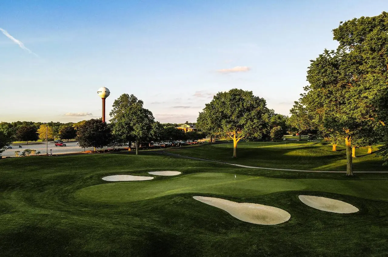 View of a golf course.