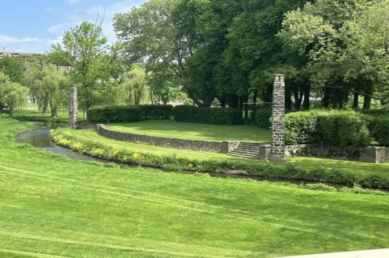 A park full of grass and trees