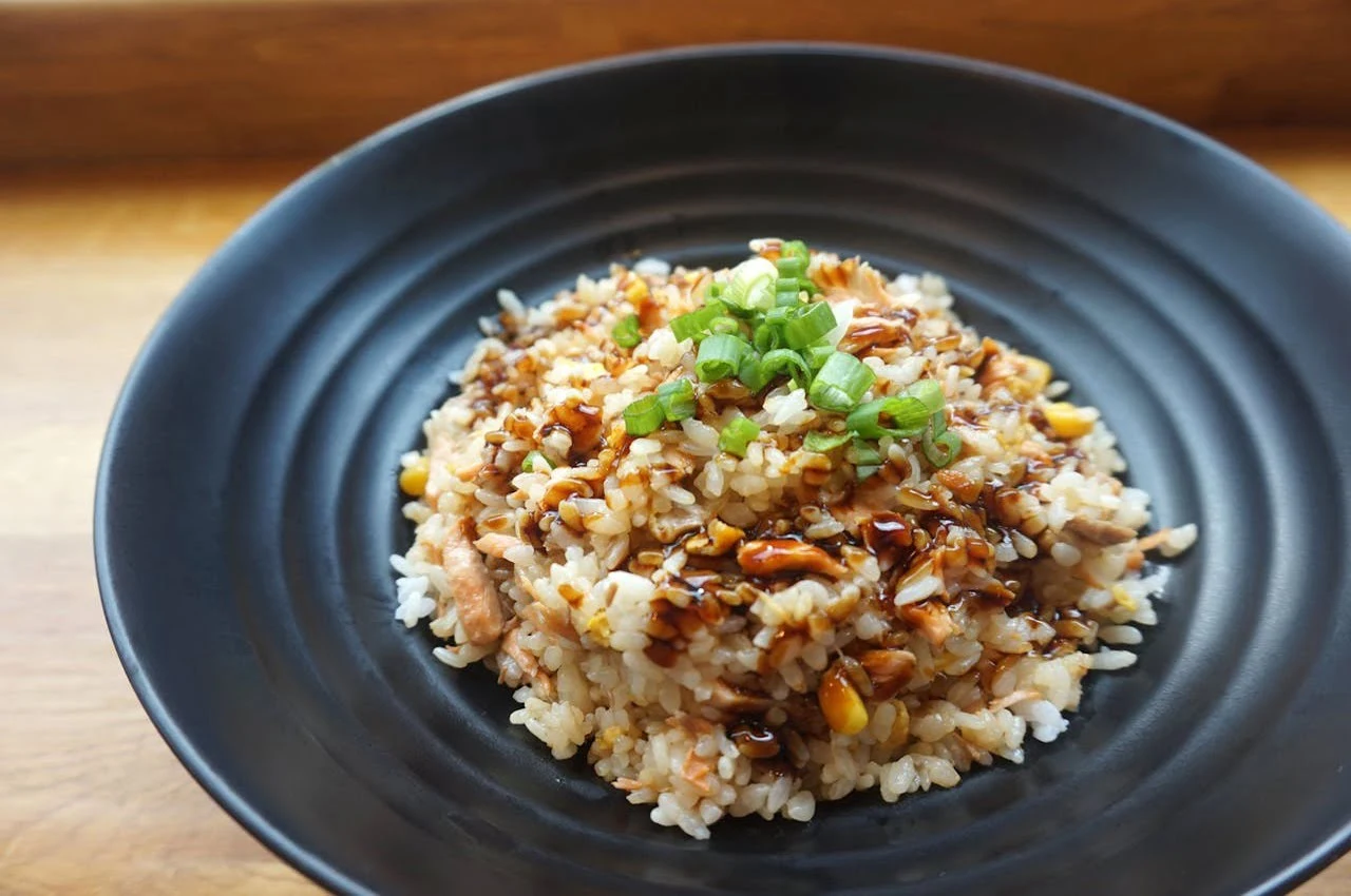 A plate full of fried rice