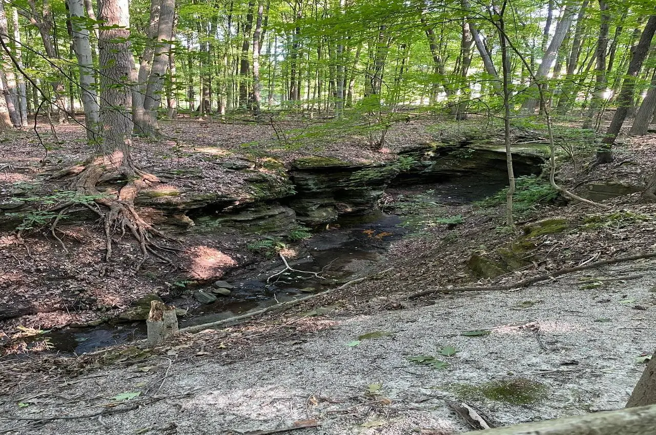 A creek flowing. Among hidden gems in Ohio