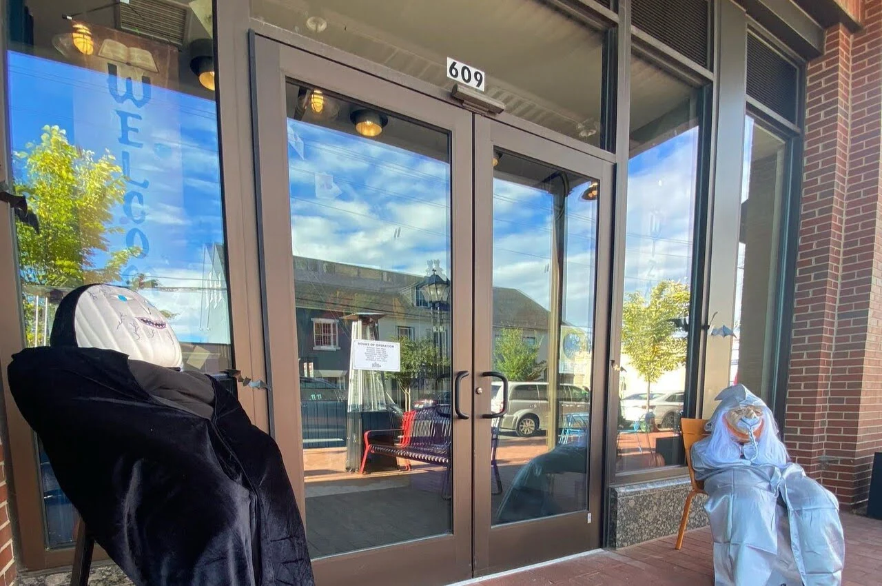 Entrance of a restaurant