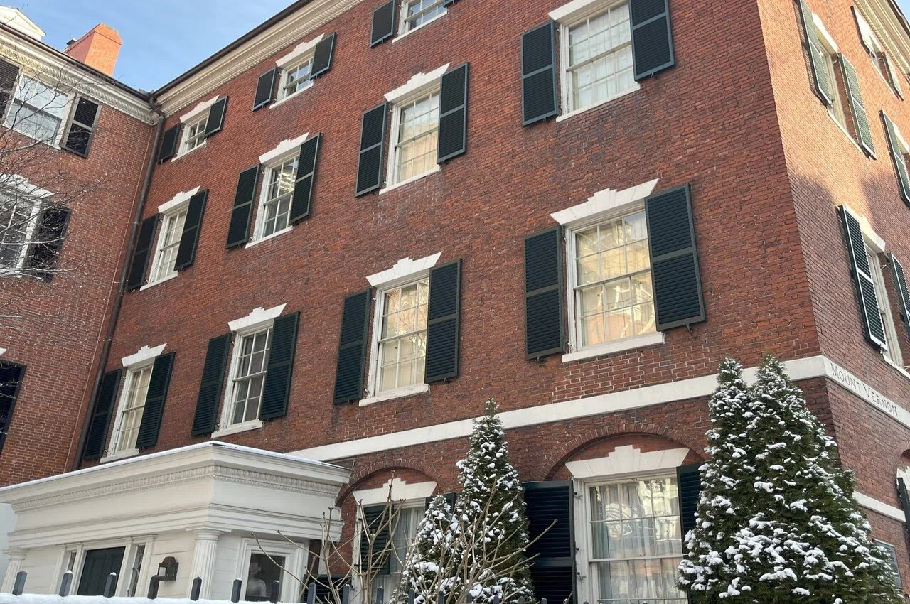 Outside video of a brown building.