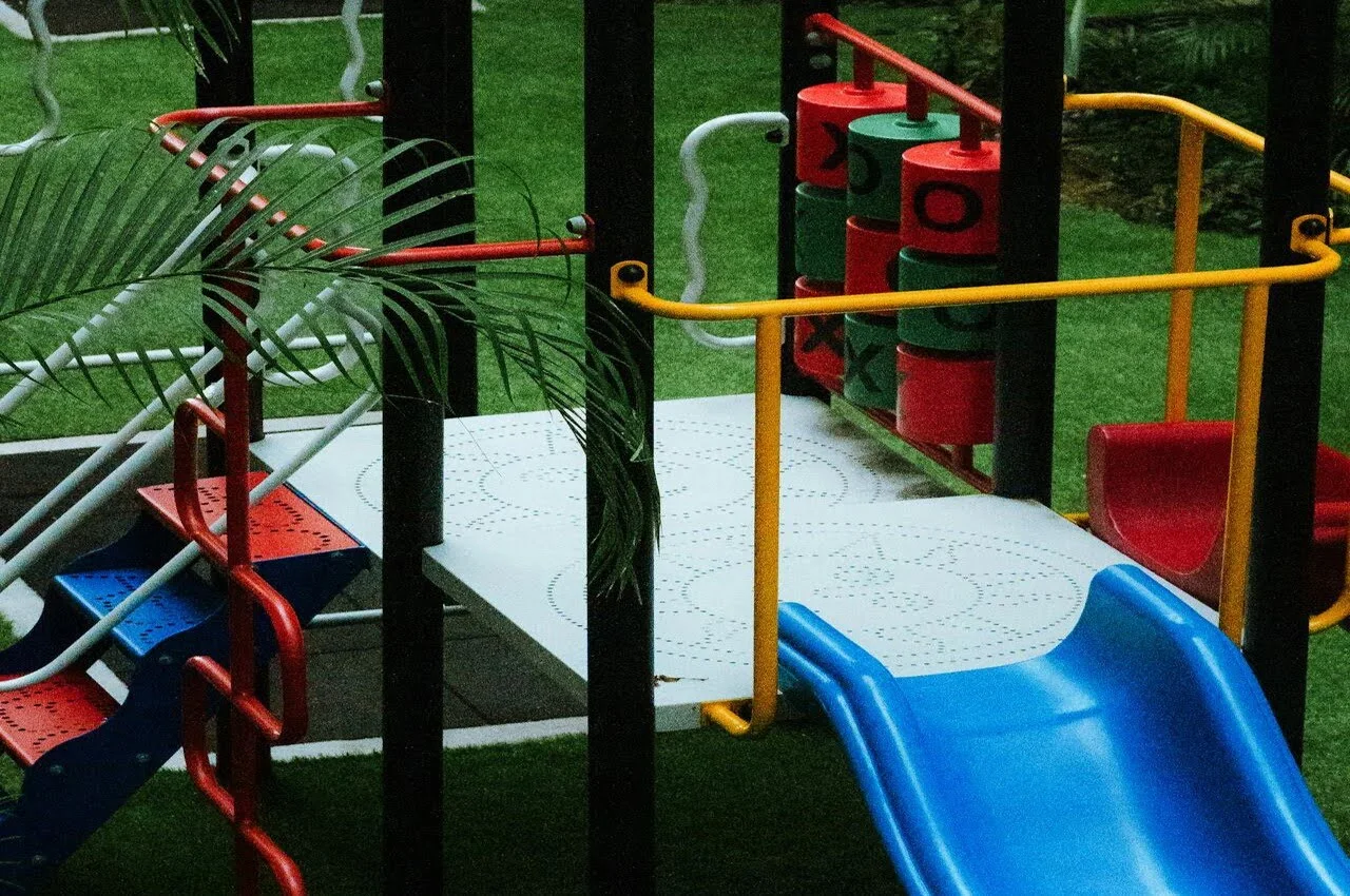 slide in the kids' playground.