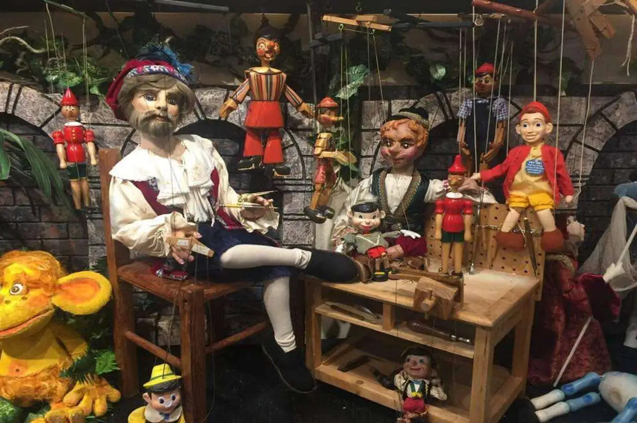 Puppets of different characters.
