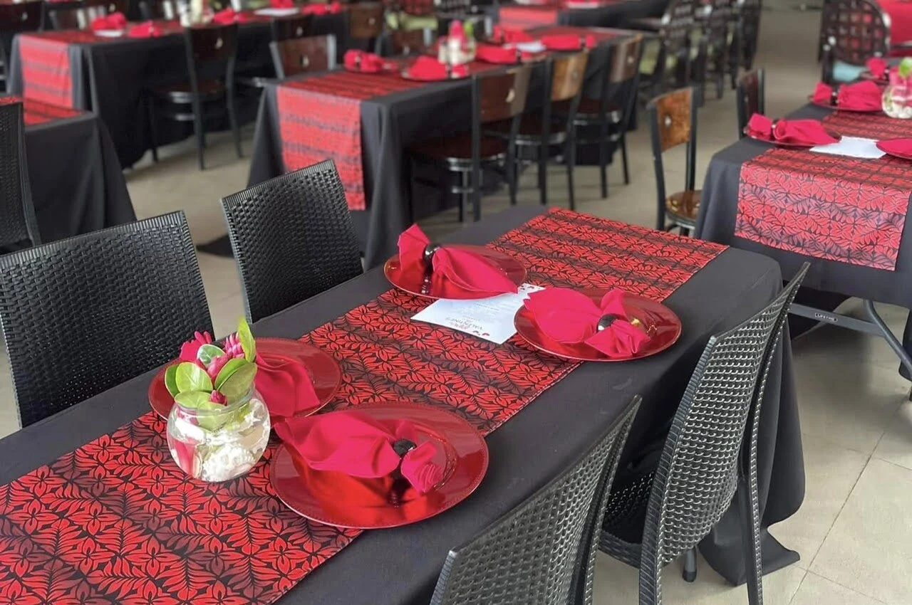 Dining area of a restaurant.