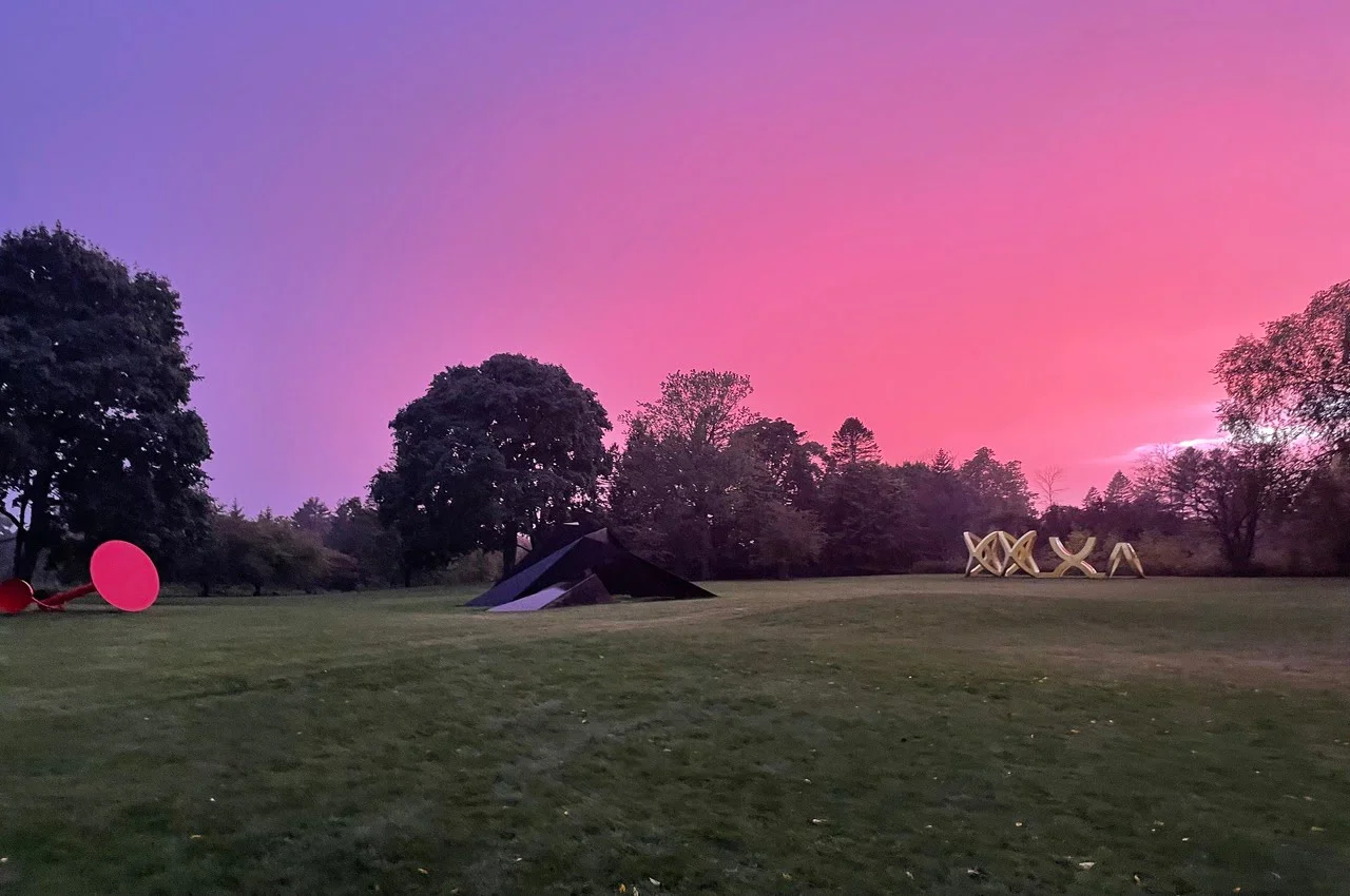 A sculpture garden.