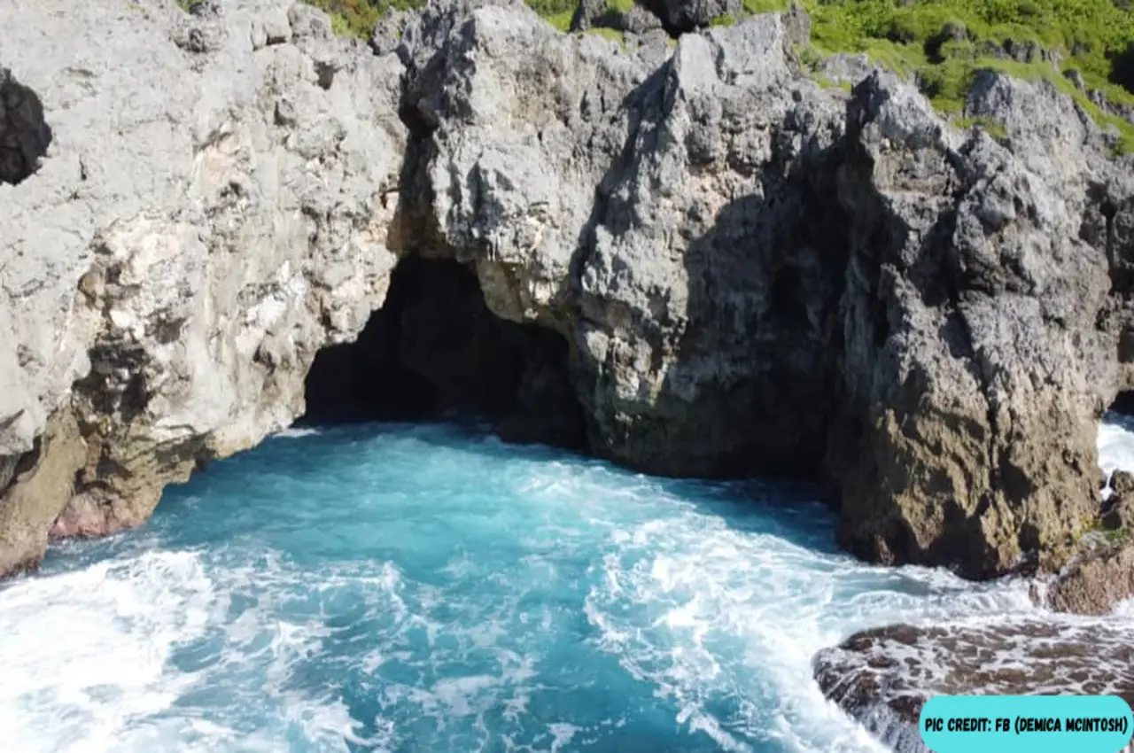 Entrance of a cave.