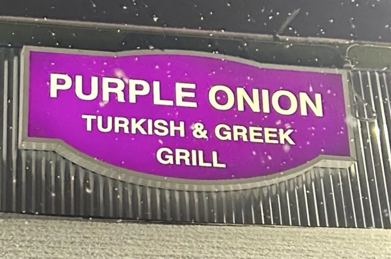 Purple Onion outside the restaurant.
