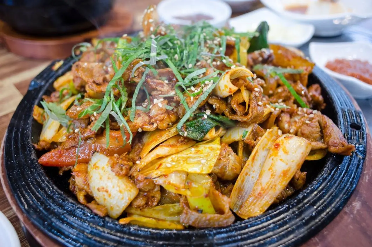 Thai food in a bowl.